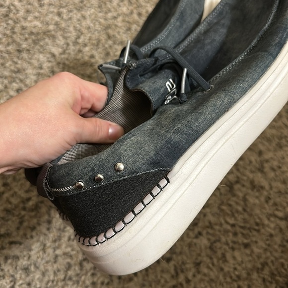 EUC Hey Dudes Wendy Studded Graphite Slip On Shoes - Picture 3 of 6